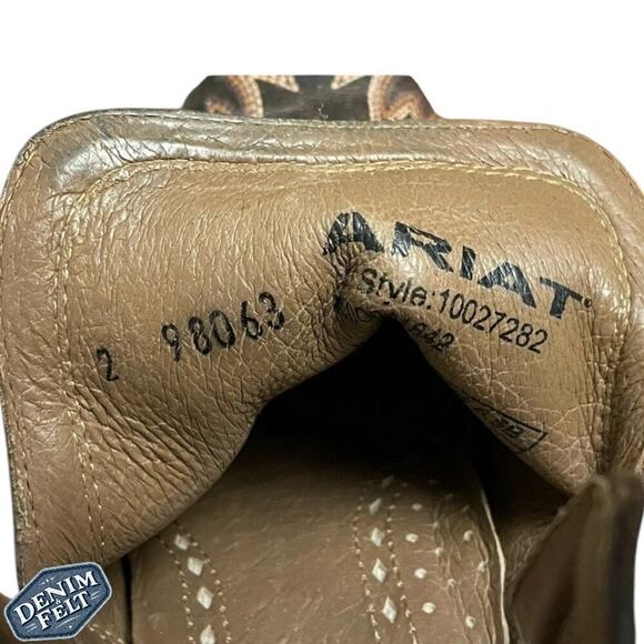 Ariat Women’s Weathered Brown Dixon Western Booties/Boots | PRELOVED!! - Picture 7 of 15